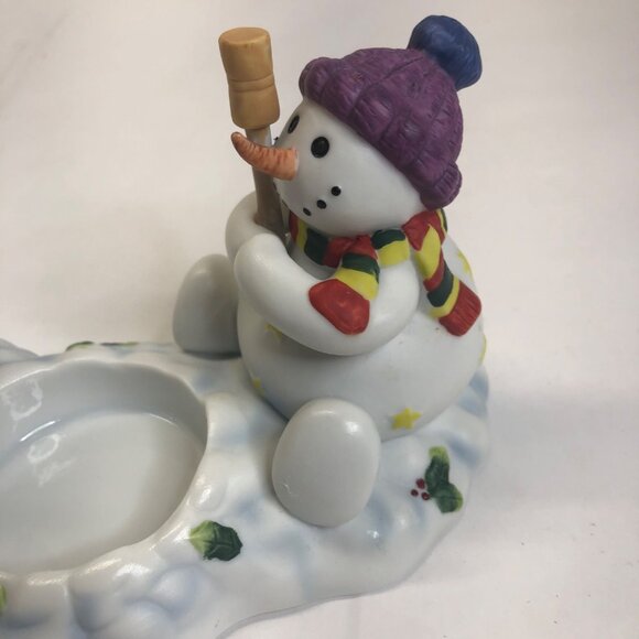 Partylite Snowbell Kids Votive‎ Candle Holder P7869 Snowmen NEW in Box - Picture 4 of 16